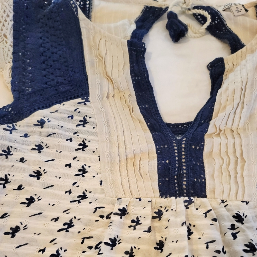 100% cotton Lucky‎ brand sleeveless lace blouse - Picture 5 of 6